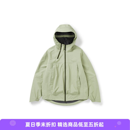 WHEELS and WIND 防泼水防污双拉链宽松廓形冲锋衣 连帽外套
