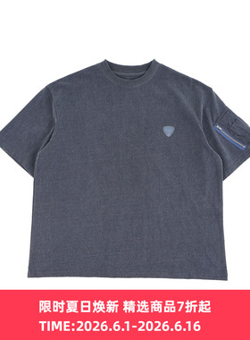 is-ness Arm Pocket T-Shirt 复古军事风圆领短袖T恤