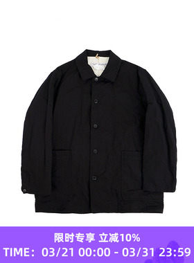 YAECA Short Overcoat(Unisex) 男女中性款棉麻宽松短风衣外套