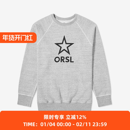 orslow CREW NECK SWEAT SHIRT ORSL LOGO 职人制圆领卫衣