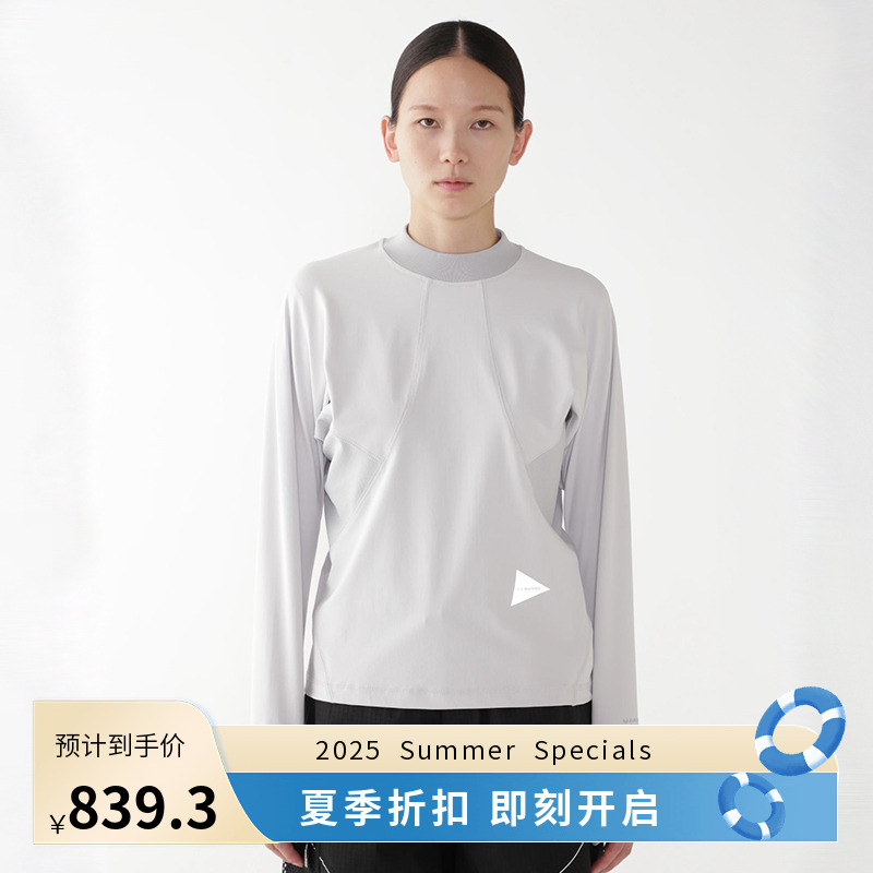 and wander rash guard (W) 女装伸缩性面料廓形长袖圆领T恤