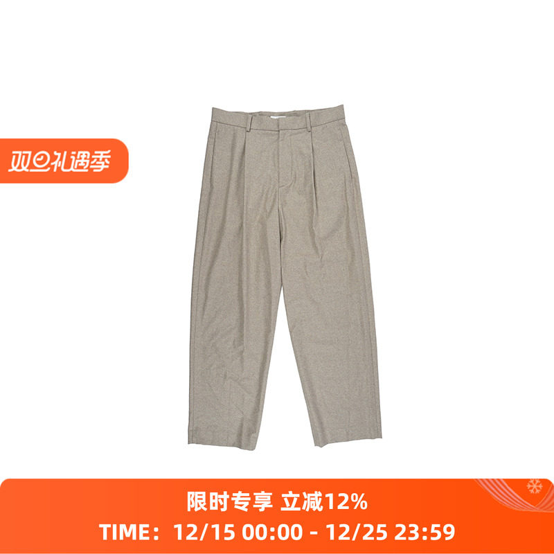 ATON美利奴羊毛法兰绒阔腿裤