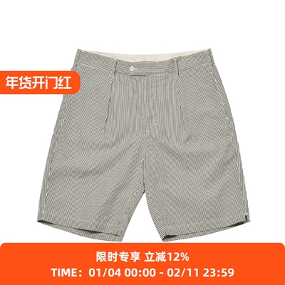Engineered Garments Sunset Short EG 条纹泡泡纱复古工装短裤