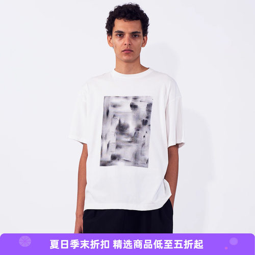 YOKE Abstract Hand Painted T-shirt 手工制艺术家拼贴印度棉T恤