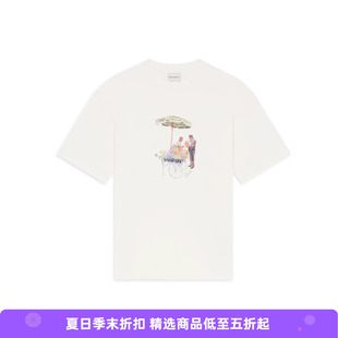Drole De Monsieur T-shirt Fleuriste 法式度假风圆领短袖T恤