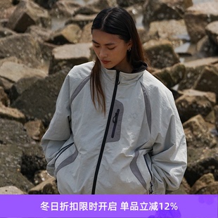 男女款 WIND 复古拼色双面穿抓绒棉服外套 and WHEELS