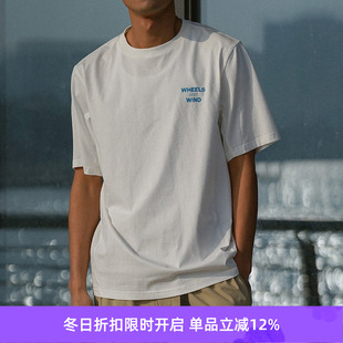 杜邦索罗娜彩色LOGO短袖 WHEELS 男女款 WIND 运动圆领T恤 and
