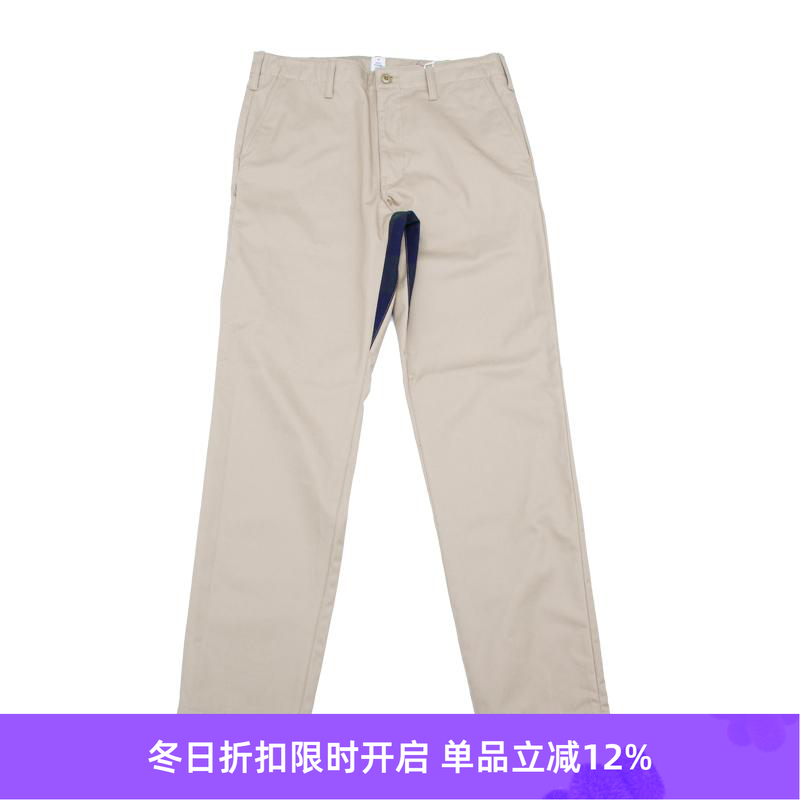 现货特价藤原裤裆拼接卡其裤