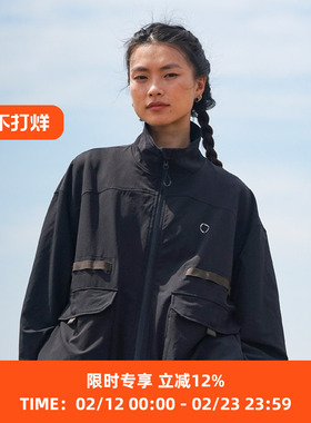 WHEELS and WIND 男女款 伸缩性机能军事风夹克外套