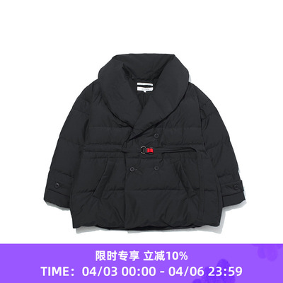 F/CE RECYCLED DOWN SHAWL COLLAR 男女中性款青果领羽绒大衣