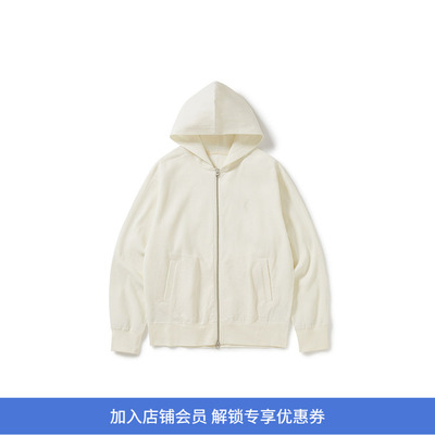 WHEELS and WIND 男女日本帝人机能性吸湿速干华夫格连帽拉链卫衣