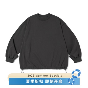 Balloon 圓領T恤 Shirt 下擺抽繩廓形長袖 PRIMEE