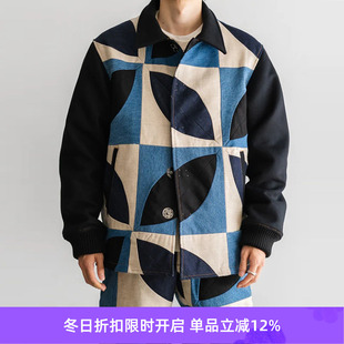 jacket work 复古拼接夹克外套 Patched KHOKI