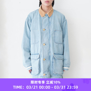 复古水洗加工牛仔廓形工装 YOKE Coverall Denim 大衣 Vintaged