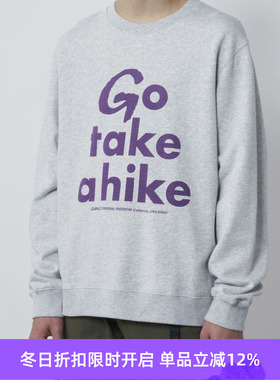 GRAMICCI TAKE A HIKE SWEATSHIRT 标语印花圆领套头卫衣