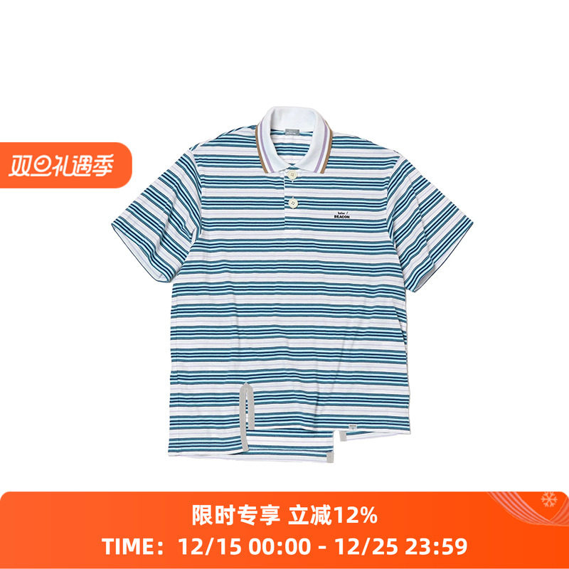 kolor BEACON Polo 不规则剪裁短袖POLO衫