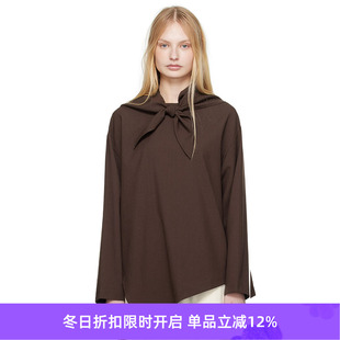 丝绸垂坠上衣 STUDIO HEM女式 ASSYMETRIC 带丝巾可脱卸 NICHOLSON