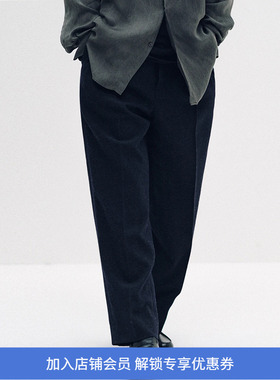 KAPTAIN SUNSHINE Belted Riviera Pants 英国蓝面羊毛休闲裤