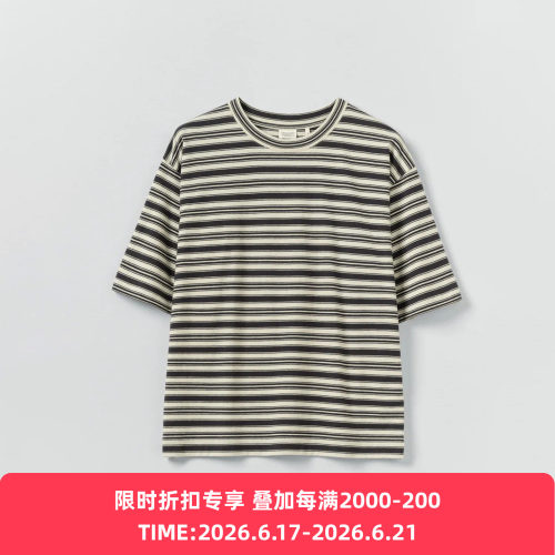 TOAST Short Sleeve Stripe Cotton Tee 女装有机棉条纹短袖T恤