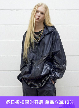 UNUSED 高密度尼龙复古风男女运动夹克连帽外套