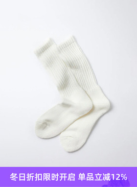ROTOTO LOOSE PILE CREW SOCKS 日本职人制复古针织袜子 中筒袜