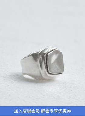 EnSage Modern Sqaure Ring 925银 日本手工 方形戒指 指环