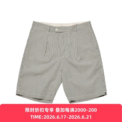 Engineered Garments Sunset Short EG 条纹泡泡纱复古工装短裤