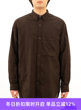 KUON Regular Collar Shirt 职人制天然染色 机棉泥染衬衫