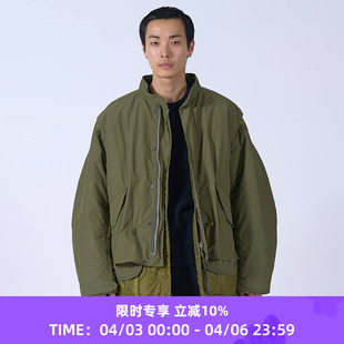 YOKE Military Blouson 不规则拼接军事风鱼尾大衣外套 Connected