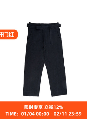 INSULAiRE 岛民 缅档裤 系带纯色男士休闲裤