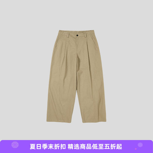 PRIMEE休闲阔腿微锥长裤