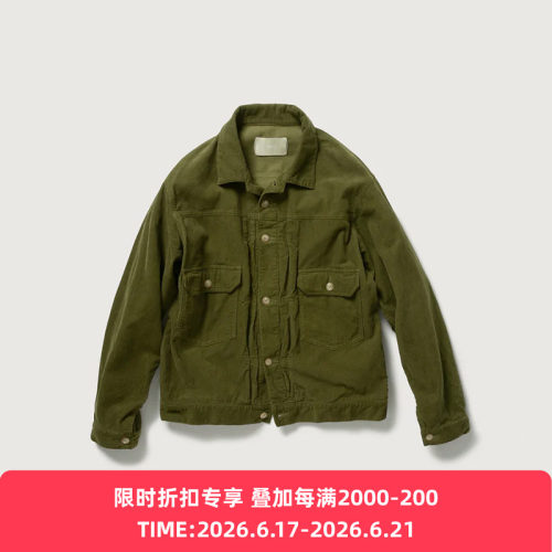 INNAT TYPE-2 TRUCKER JACKET 男女款天然染色灯芯绒工装夹克外套
