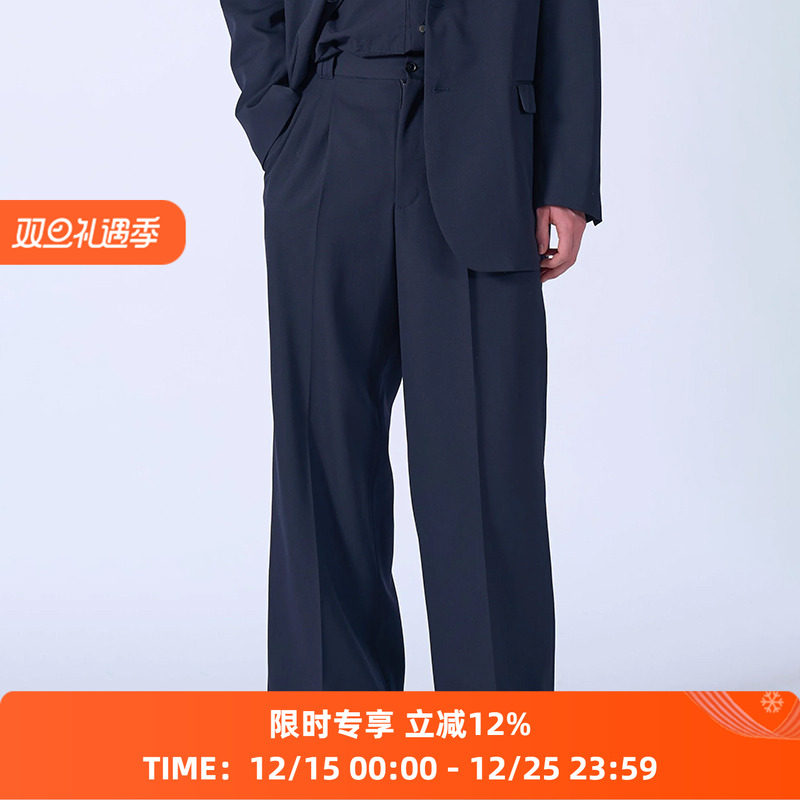 YOKE 3pleated Wide-leg Trousers 羊毛阔腿裤