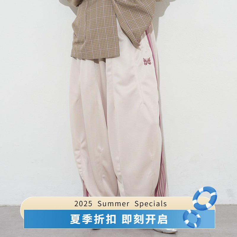 Needles H.D. Track Pant - Poly Smooth 蝴蝶刺绣女装阔腿裤