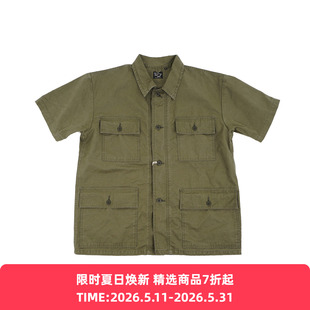 orslow UTILITY SHORT SLEEVE SHIRT 60年代复古短袖工装衬衫