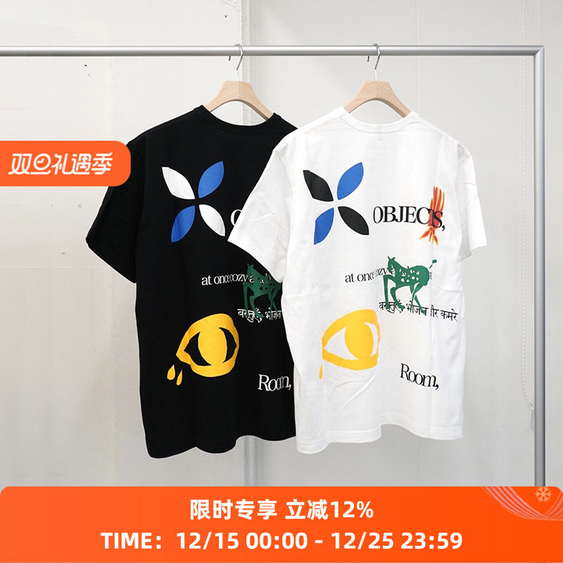 KHOKI背后印花主题圆领短袖T恤