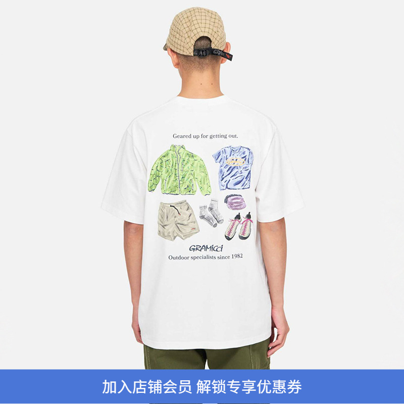 GRAMICCI KIWI TEE 男女款纯棉印花圆领短袖T恤