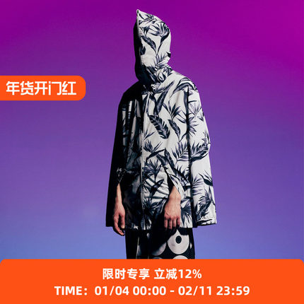 Fumito Ganryu 2 way sailing jacket 印花连帽防水风衣夹克外套