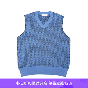 VEST KNIT 针织休闲V领背心 TEXTURED Irenisa