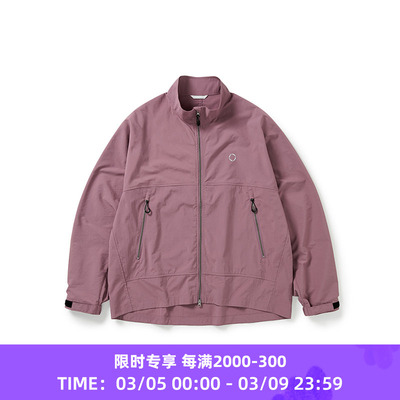 WHEELS and WIND 防晒防泼水轻量再生环保面料运动夹克 立领外套