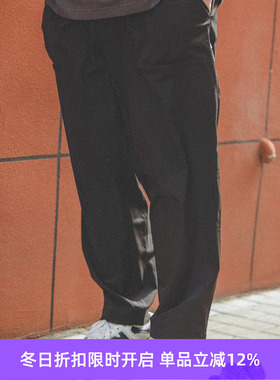 PRIMEE 黑色系列机能宽松锥形裤 CityBoy风廓形长裤