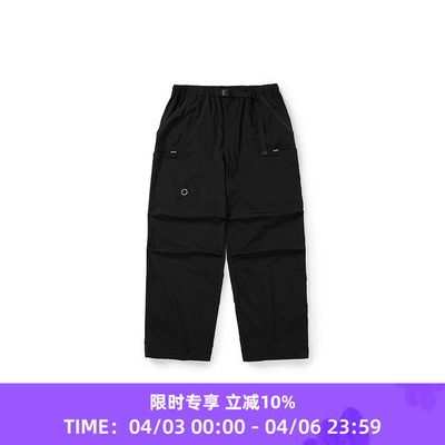 WHEELS and WIND 防晒防泼水轻量再生环保面料直筒长裤