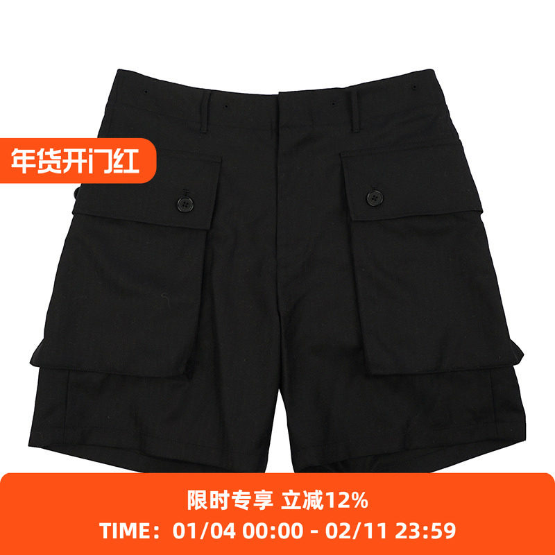 DAIRIKU Monkey Short Slacks 多口袋羊毛工装短裤,男装,短裤,淘宝优惠券,粉丝福利购,淘宝优惠卷
