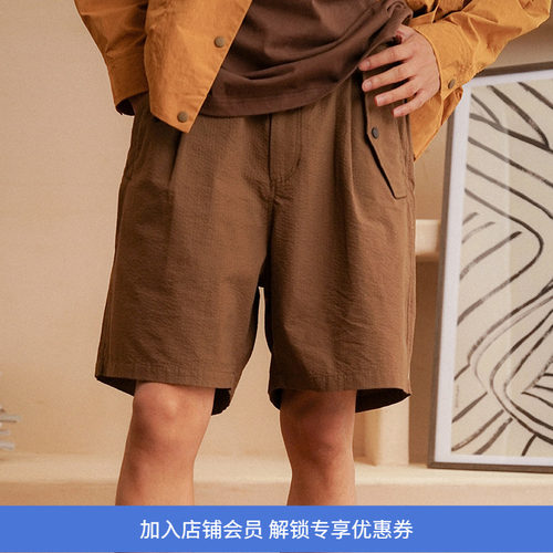 PRIMEE泡泡纱廓形百慕大短裤