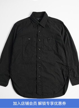 Engineered Garments Work Shirt 黑色法兰绒复古工装长袖衬衫