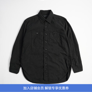 Engineered Garments Work Shirt 黑色法兰绒复古工装长袖衬衫