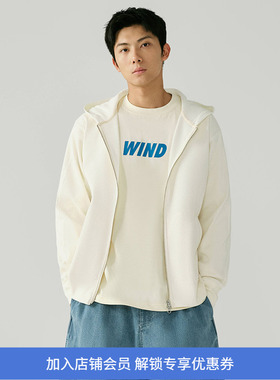 WHEELS and WIND 男女日本帝人机能性吸湿速干华夫格连帽拉链卫衣