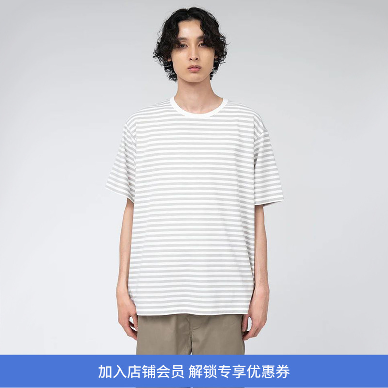 nanamica COOLMAX Stripe Jersey 男女中性款透气干爽条纹短袖T恤