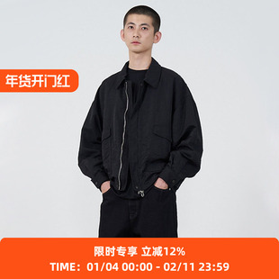 YOKE NYLON BOMBER JACKET 高密度尼龙复古做旧军事风夹克外套