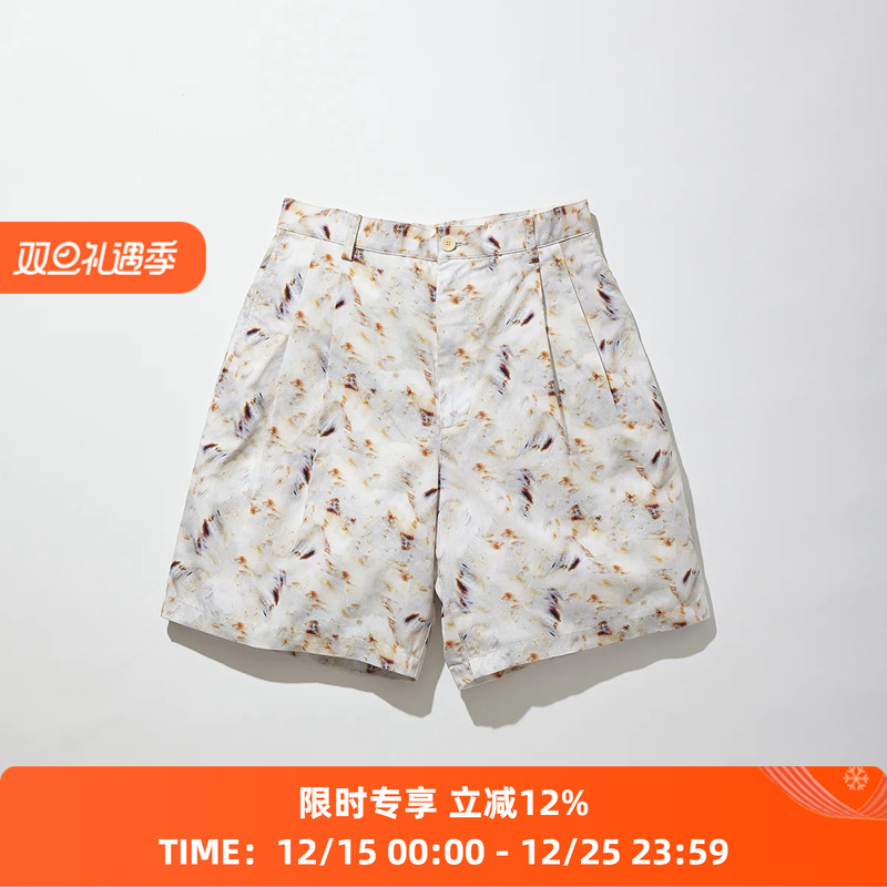 KUON精梳棉贝壳印花短裤